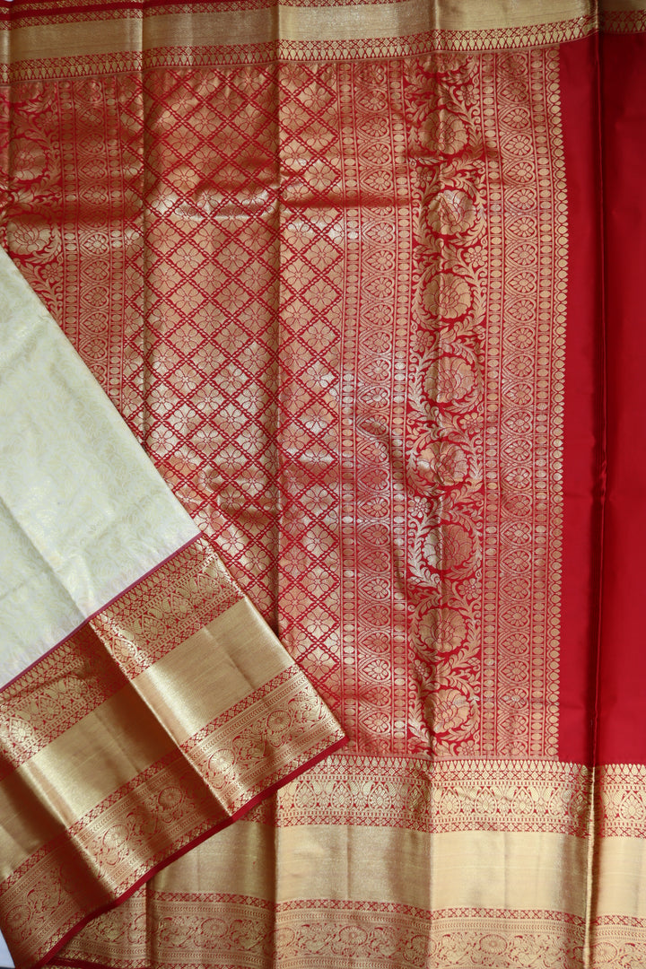 Rich Cream Kanjipuram Saree