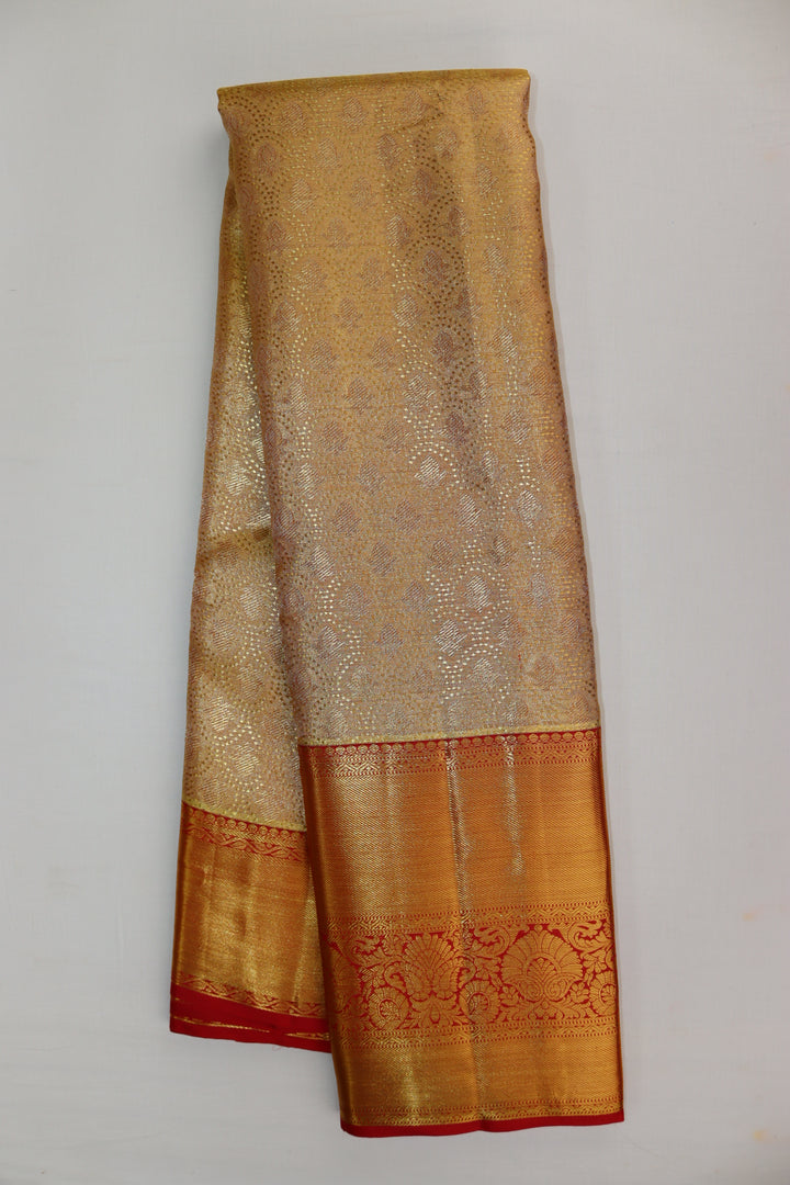 Stunning Cream Kanjipuram Saree