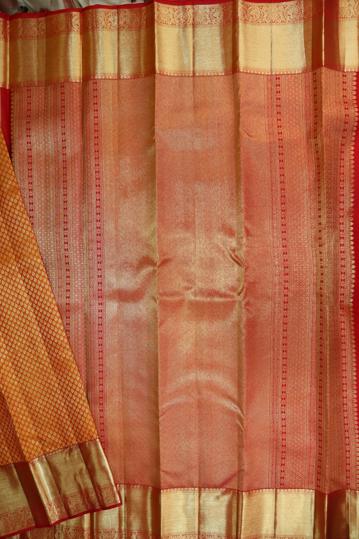 Gorgeous Orange Kanjipuram Saree