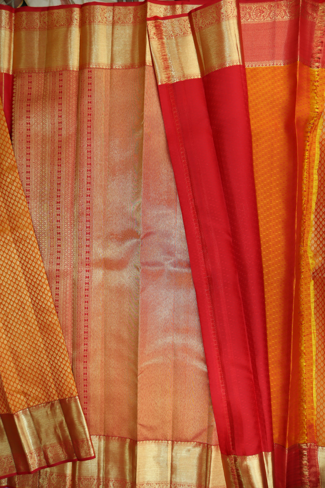 Gorgeous Orange Kanjipuram Saree