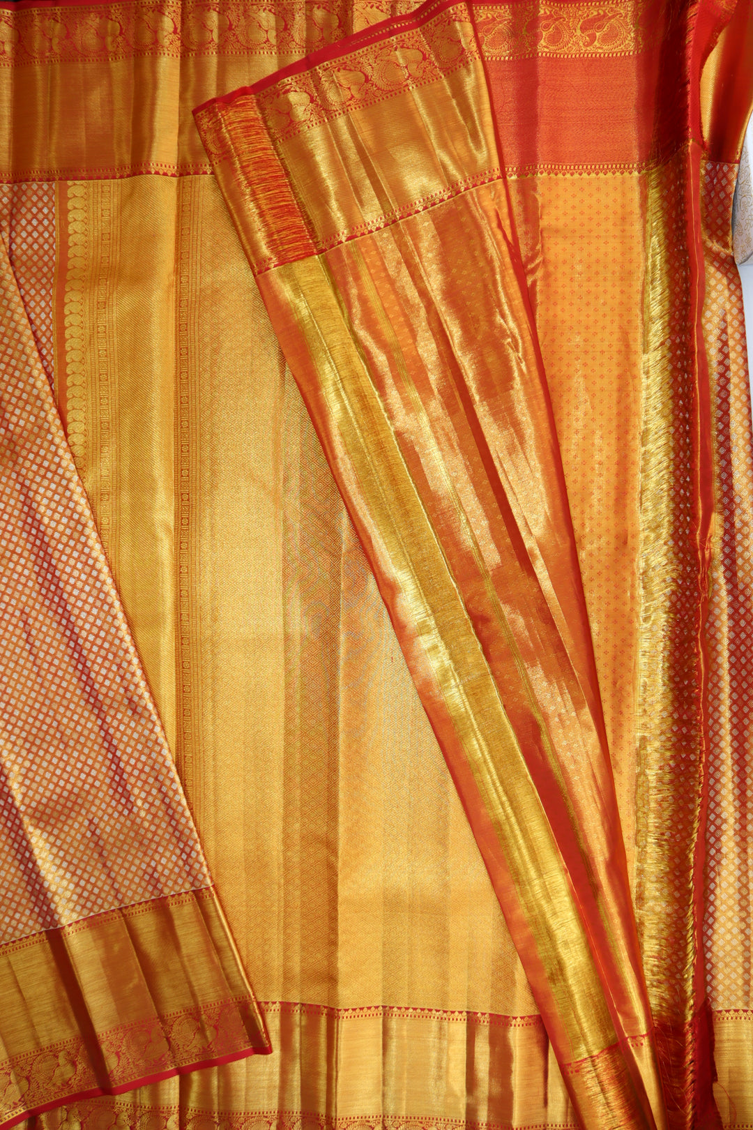 Classic Orange Kanjipuram Saree