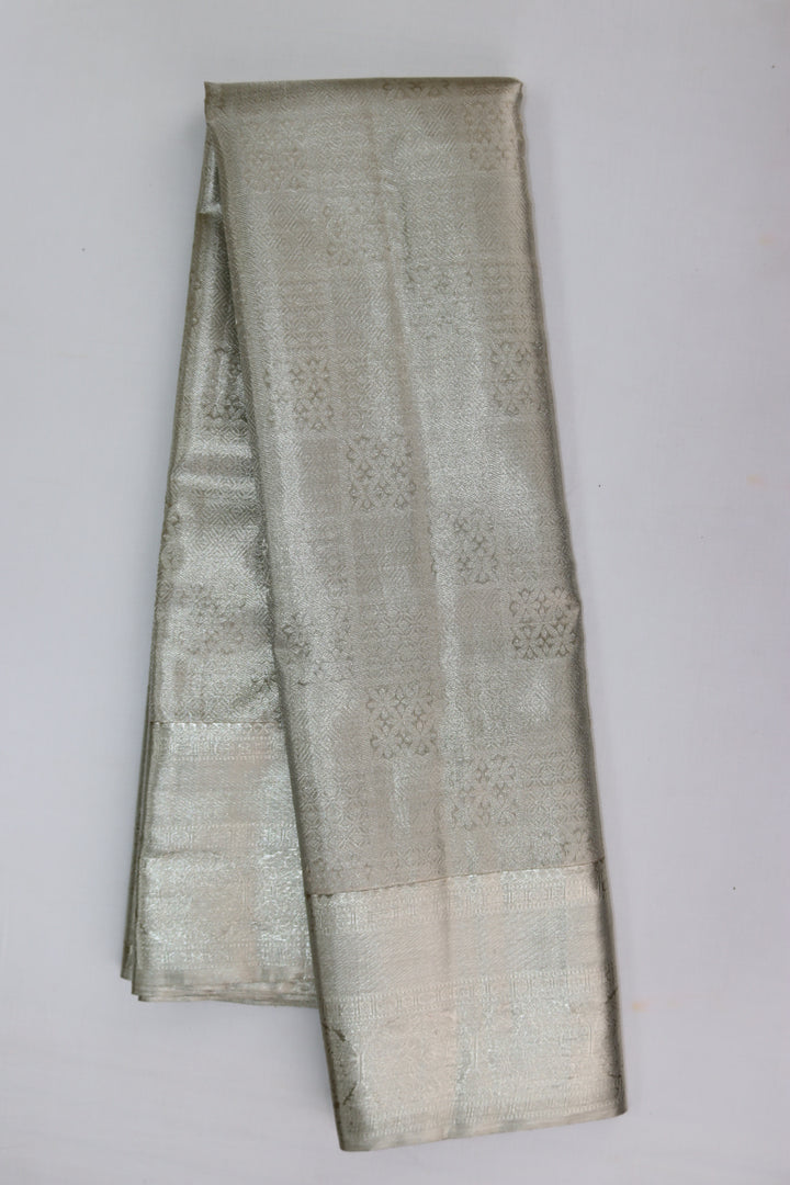 Opulent Silver Kanjipuram Saree