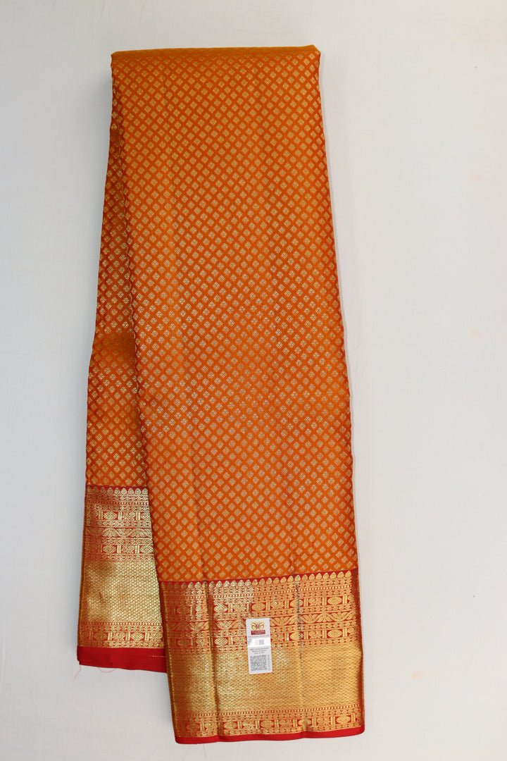 Regal Orange Kanjipuram Saree