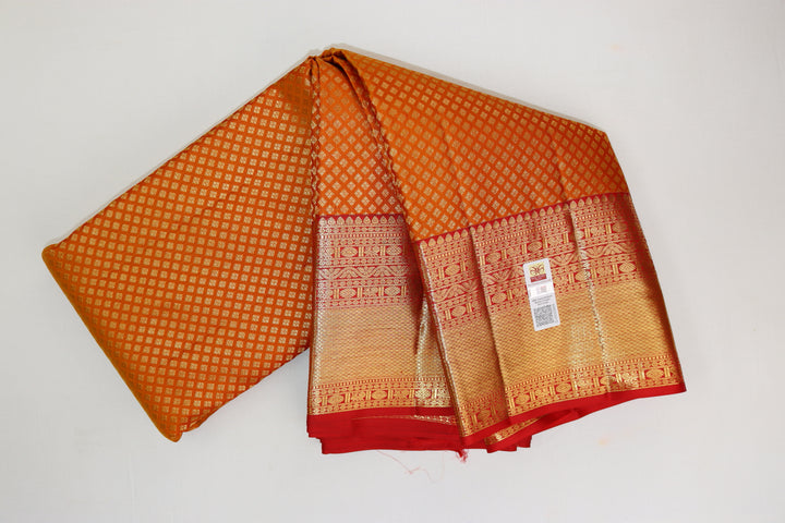 Regal Orange Kanjipuram Saree