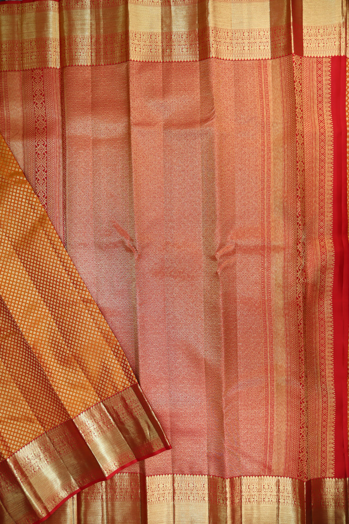 Regal Orange Kanjipuram Saree