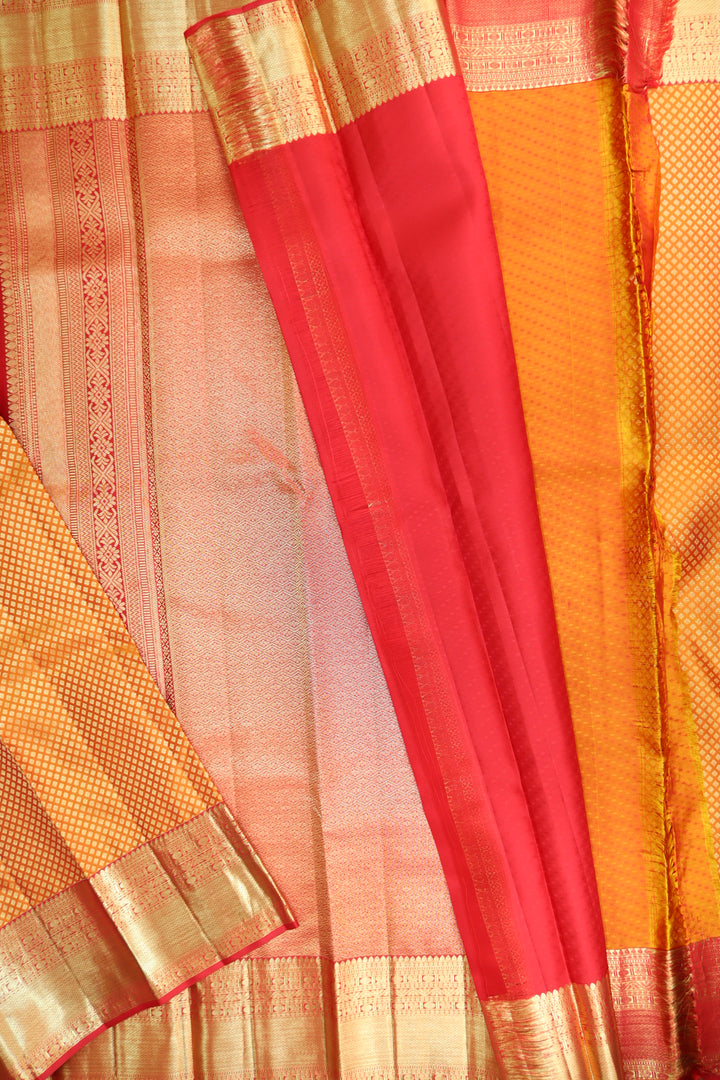 Regal Orange Kanjipuram Saree