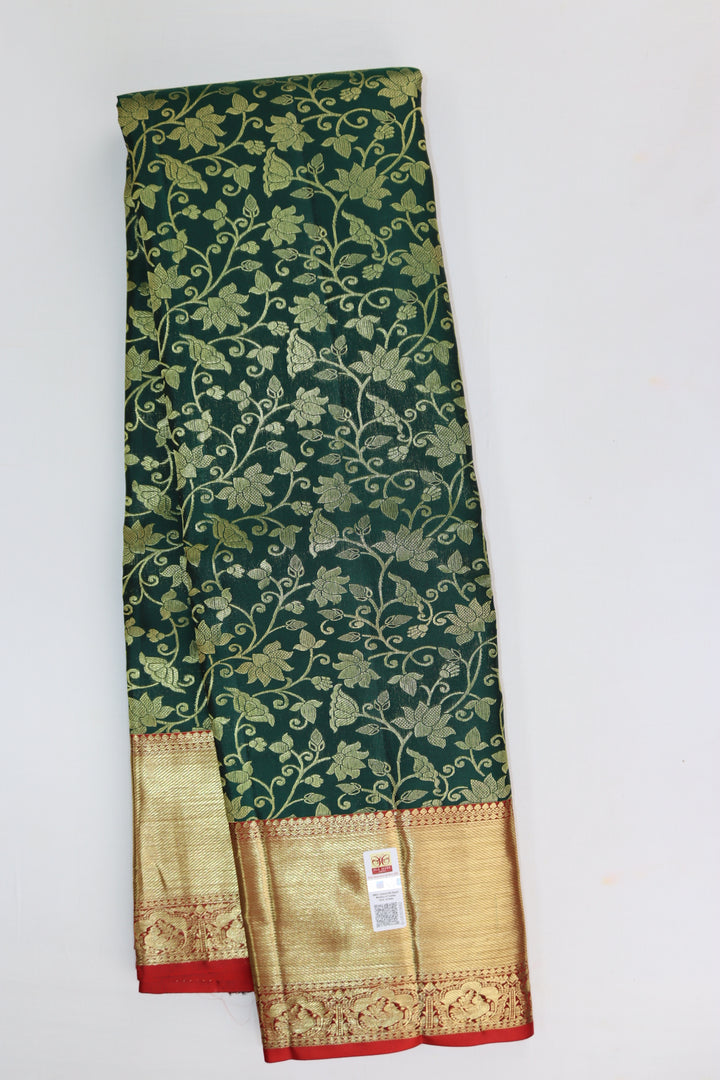 Luxurious Green Kanjipuram Saree