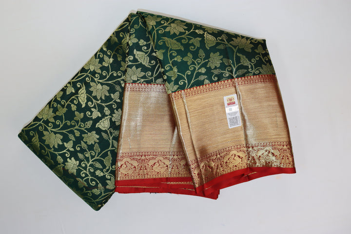 Luxurious Green Kanjipuram Saree