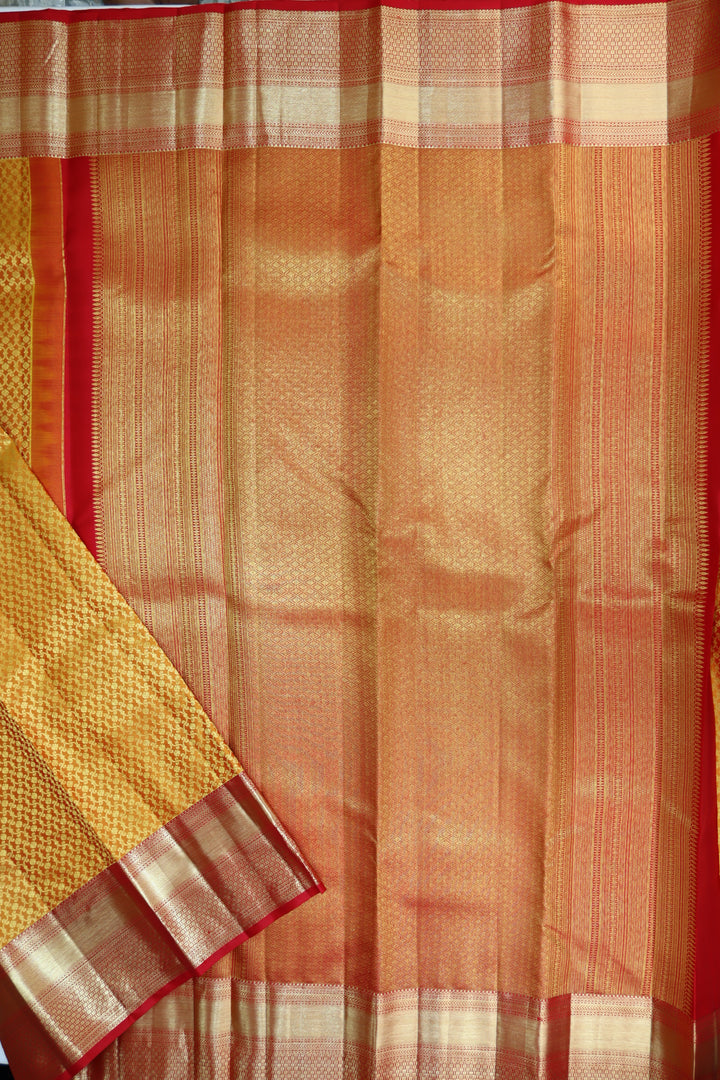 Rich Yellow Kanjipuram Saree