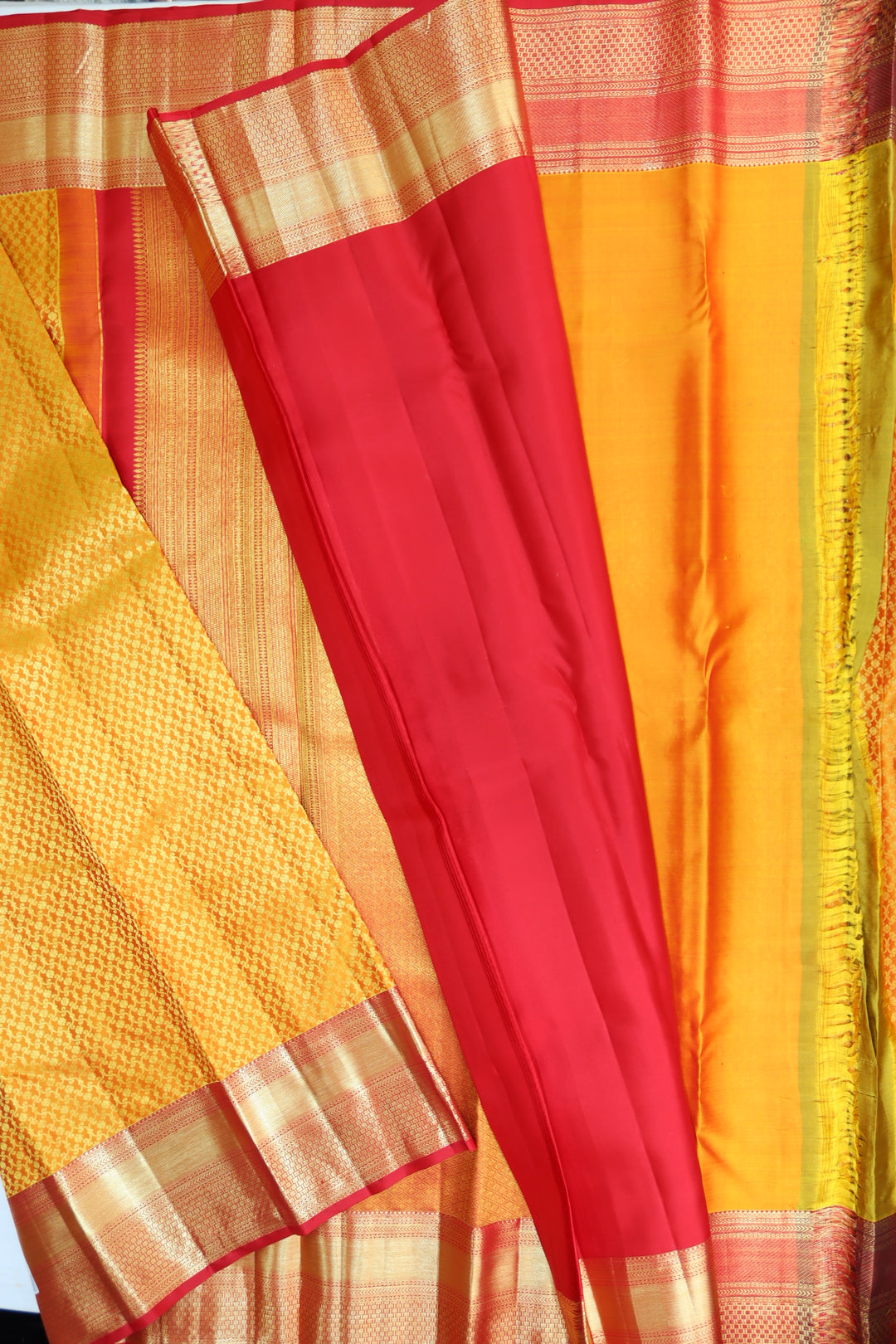 Rich Yellow Kanjipuram Saree