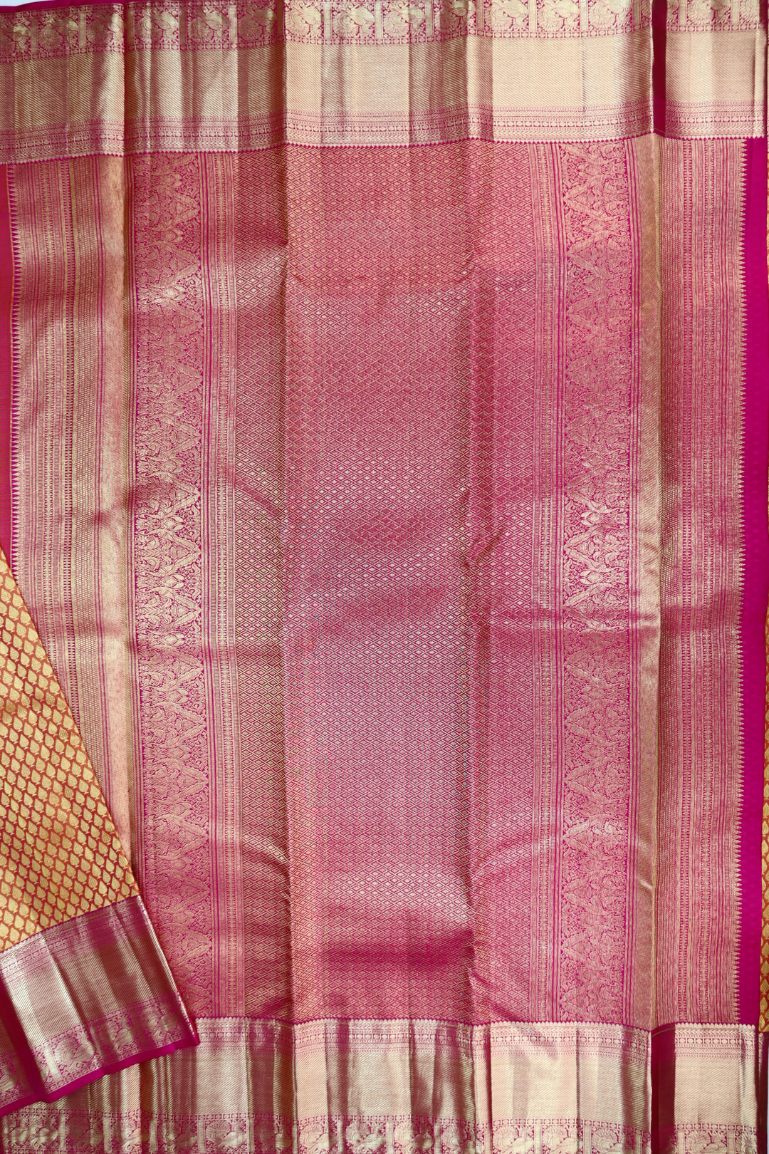 Stunning Yellow Kanjipuram Saree