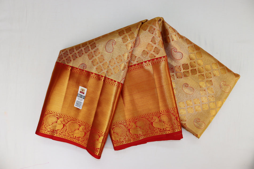 Regal Cream Kanjipuram Saree