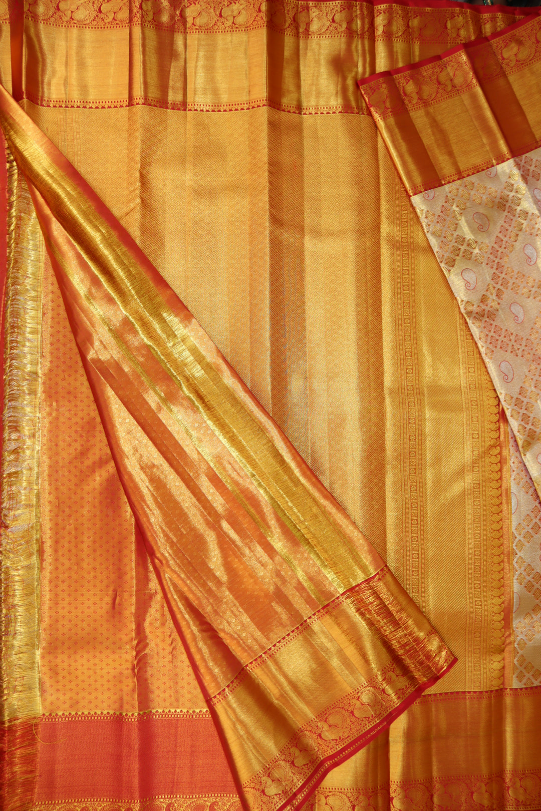 Regal Cream Kanjipuram Saree