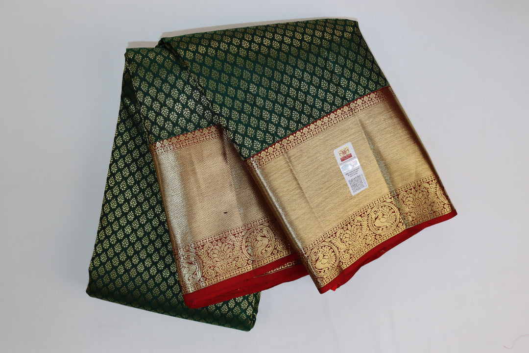 Enchanting Green Kanjipuram Saree