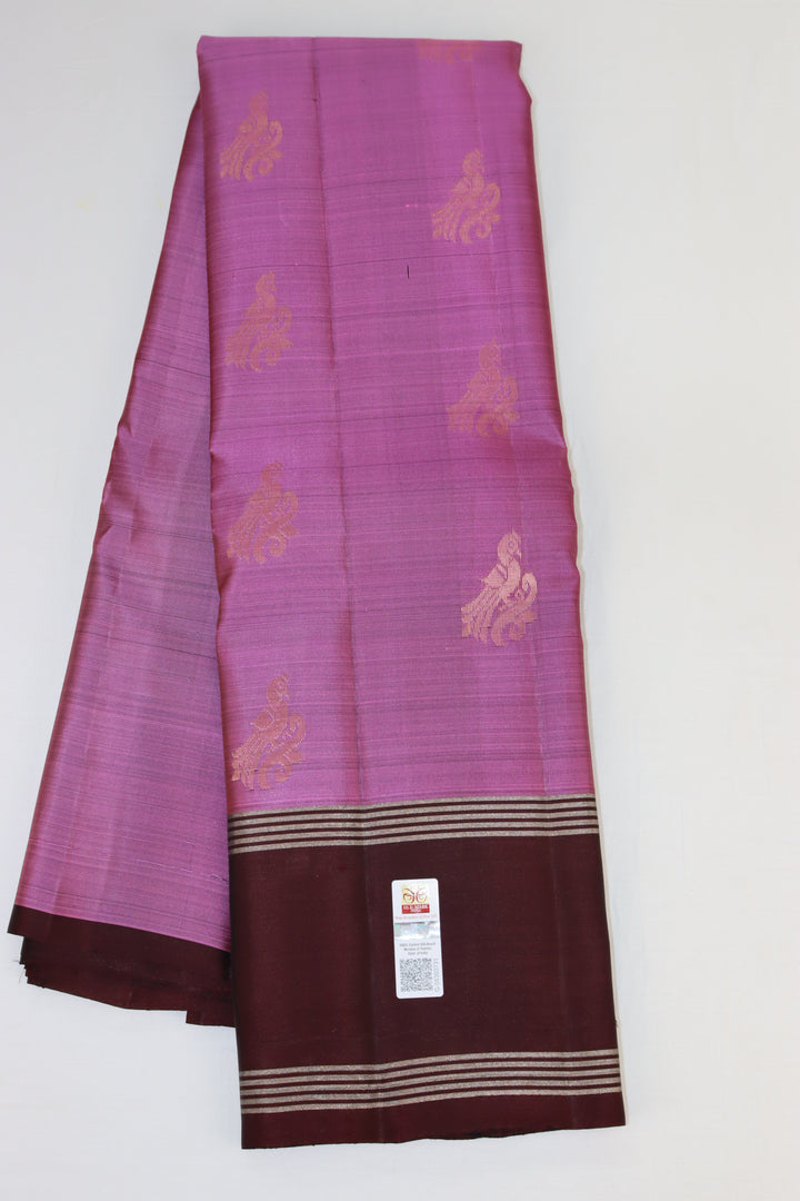 Trendy Pink Kanjipuram Saree