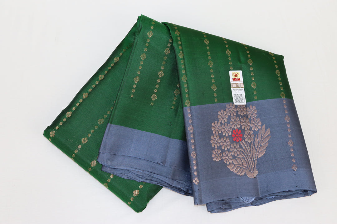 Amazing Green Kanjipuram Saree