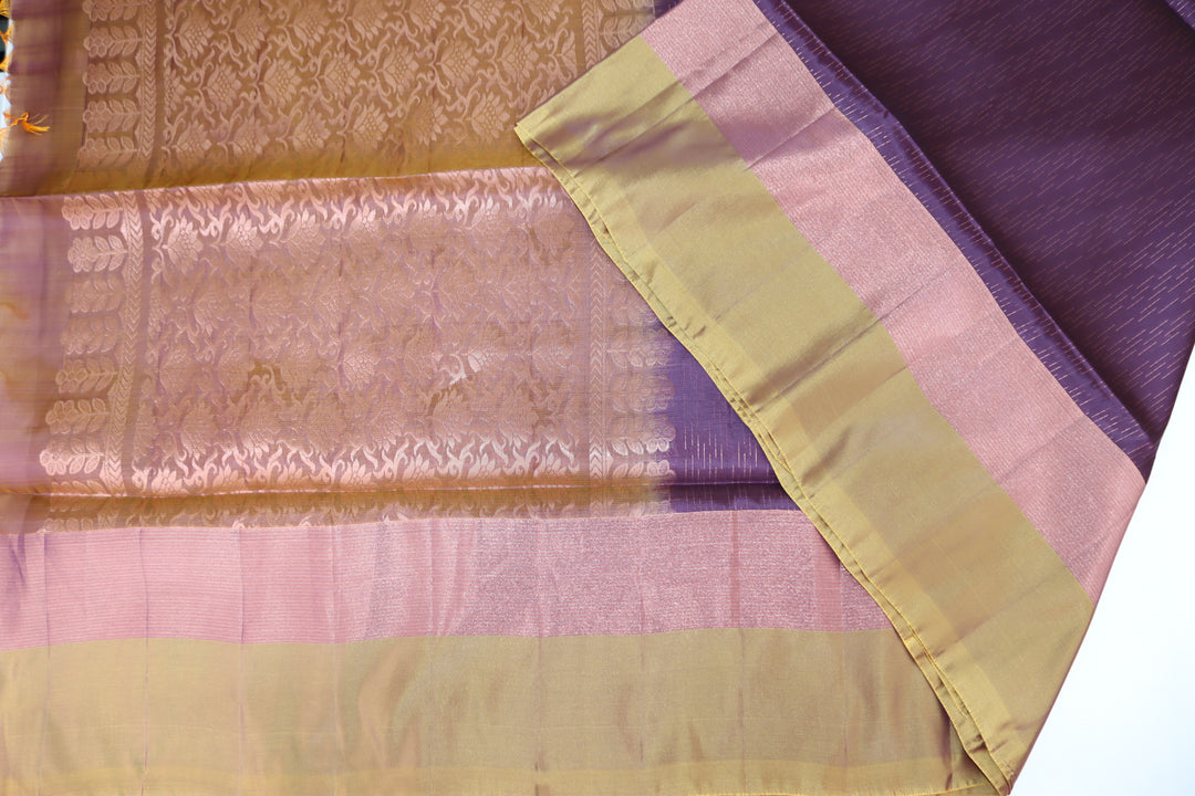 Graceful Purple Kanjipuram Saree