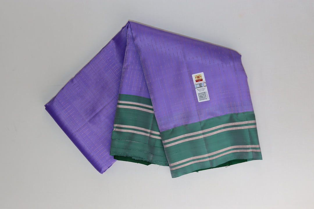 Opulent Light Lavender Pure Kanjipuram Saree