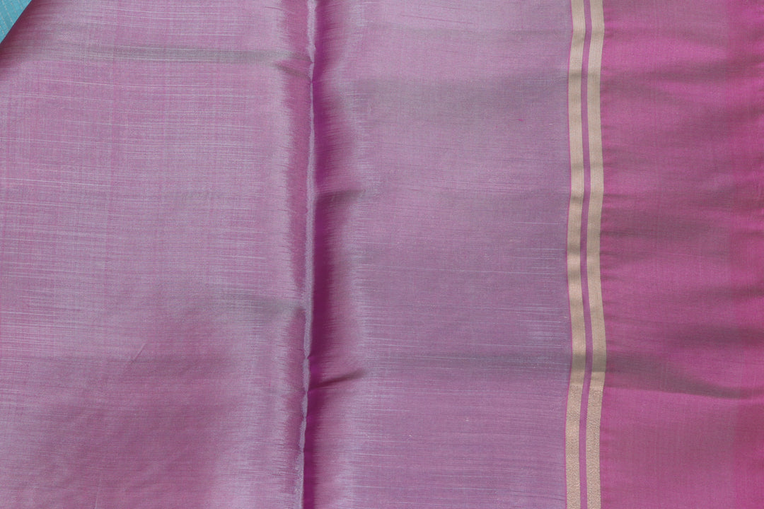 Traditional Sea Blue Kanjipuram Saree