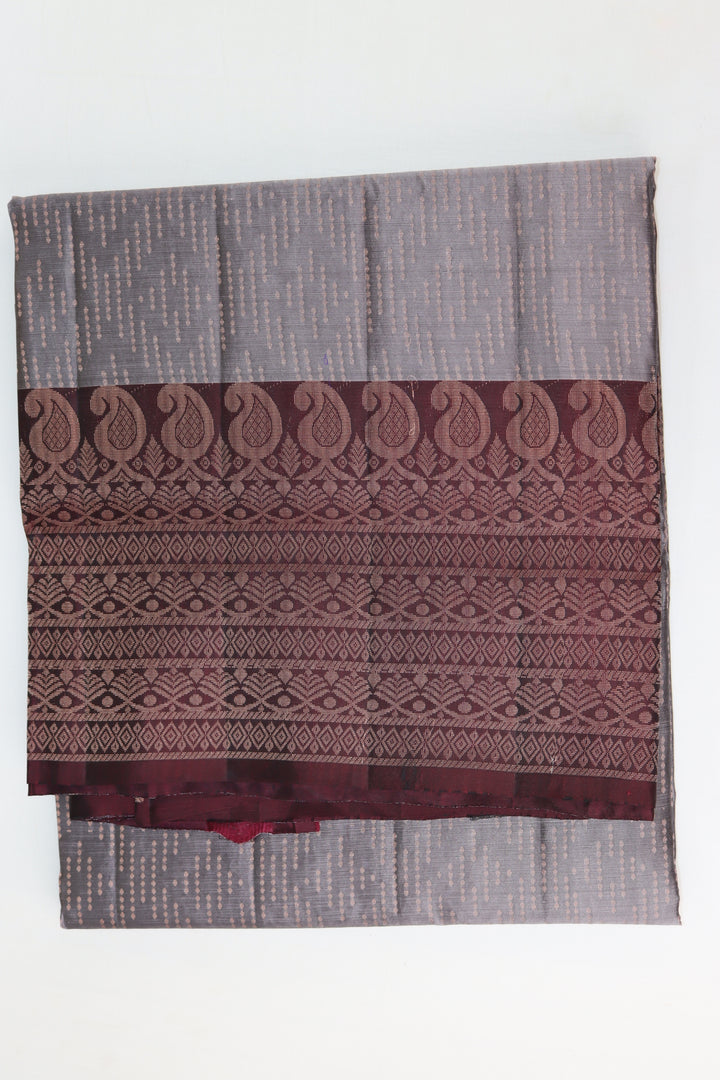 Trendy Grey Kanjipuram Saree