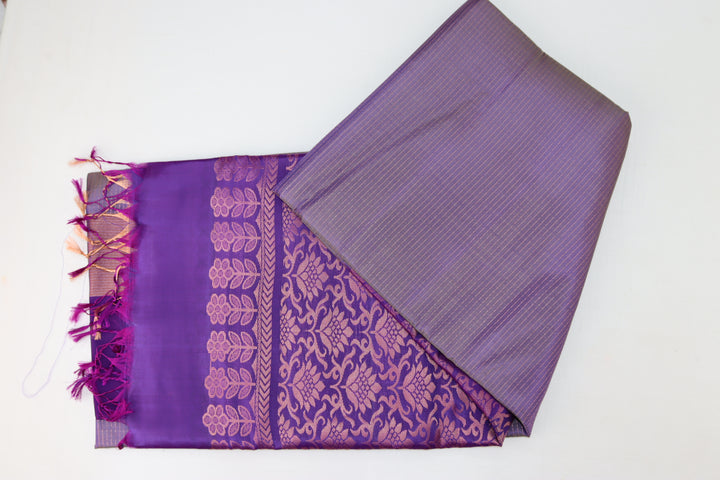 Lavish Violet Kanjipuram Saree