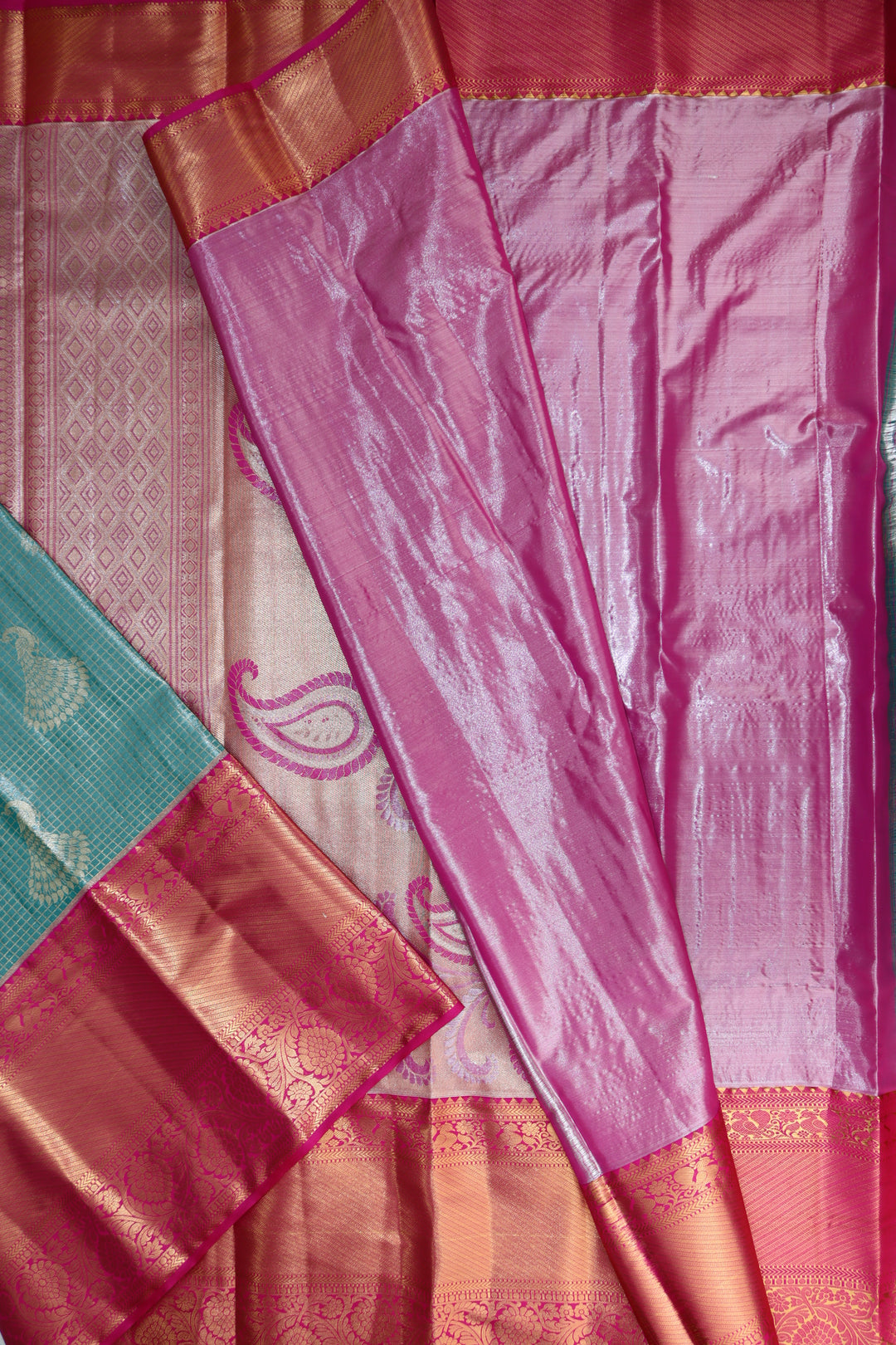 Mesmerizing Sky Blue Kanjipuram Saree