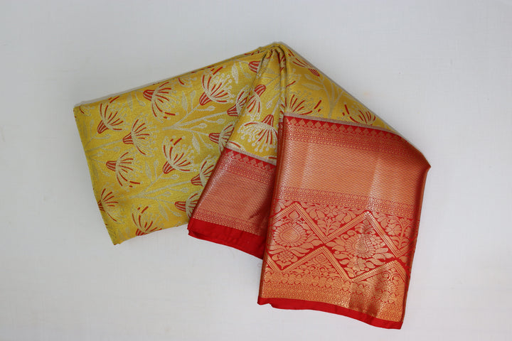 Regal Yellow Kanjipuram Saree