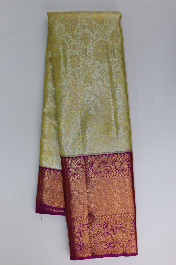 Divine Pastel Green Kanjipuram Saree