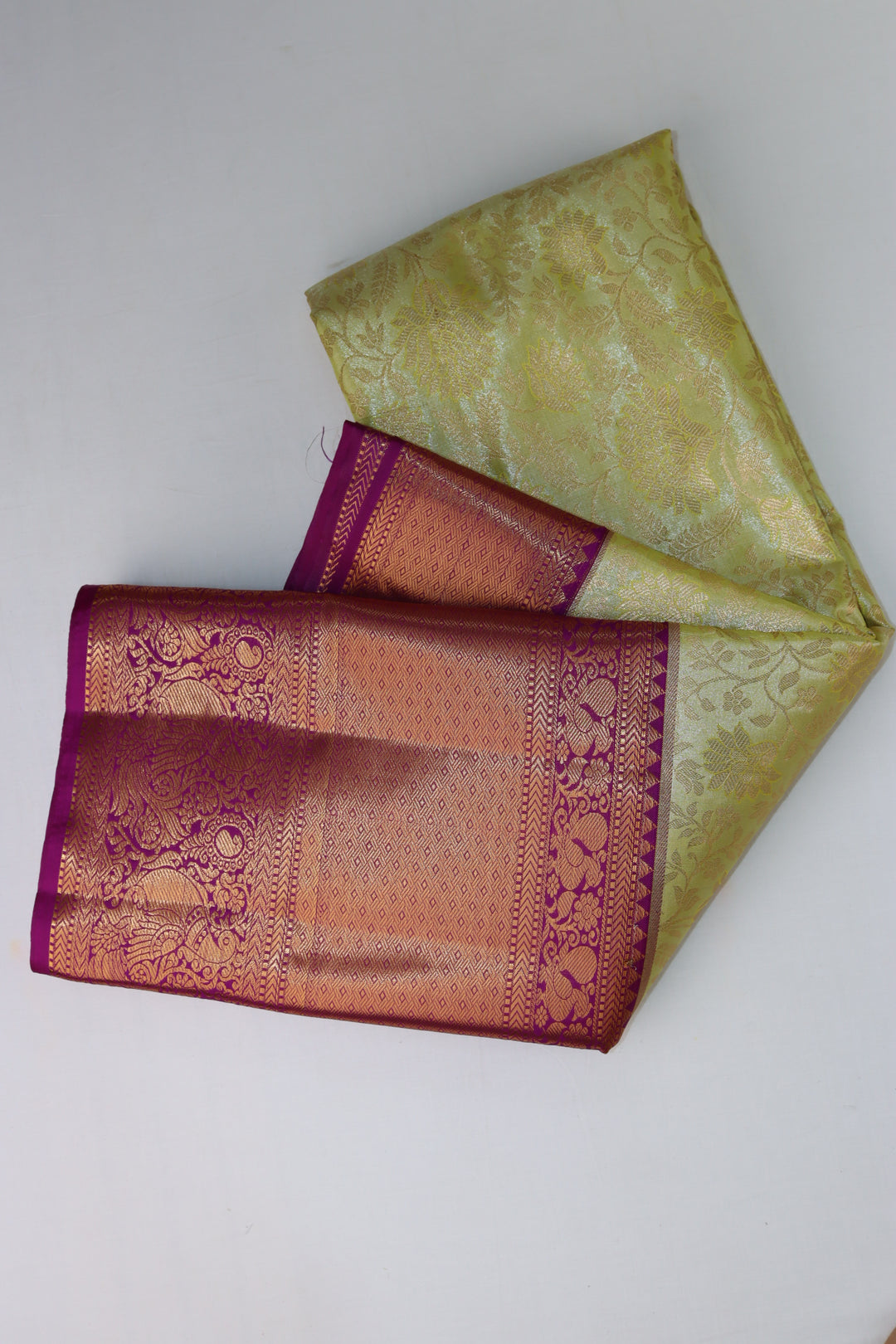 Divine Pastel Green Kanjipuram Saree