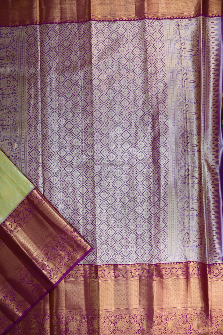 Divine Pastel Green Kanjipuram Saree