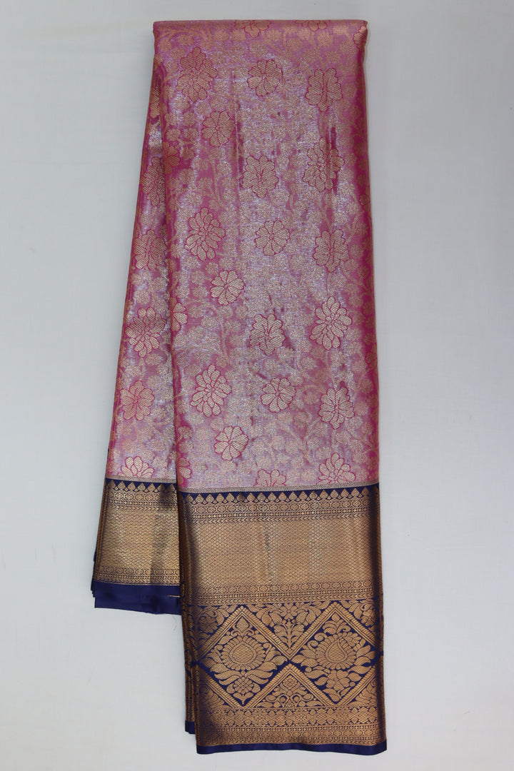 Royal Pink Kanjipuram Saree