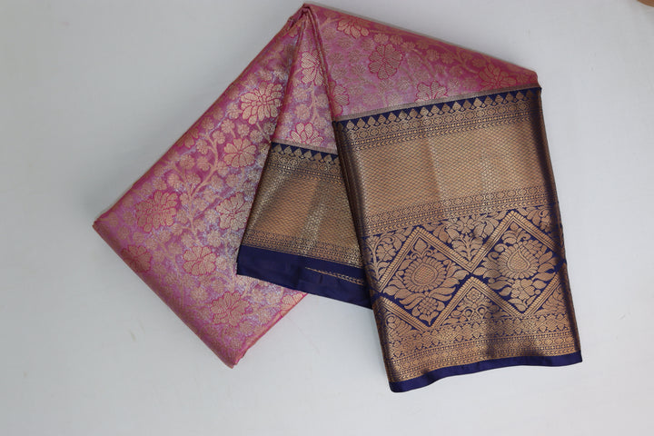 Royal Pink Kanjipuram Saree