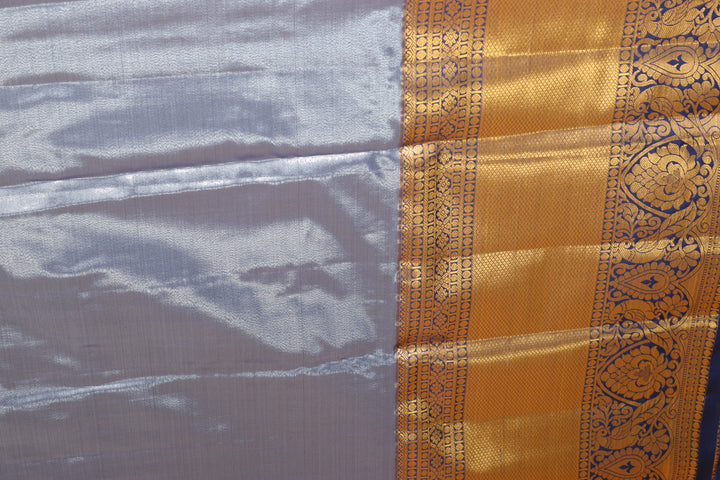 Enchanting Blue Kanjipuram Saree