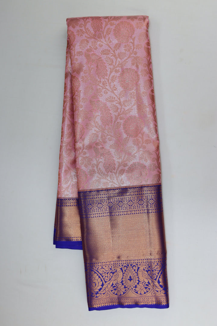 Mesmerizing Light Pink Kanjipuram Saree