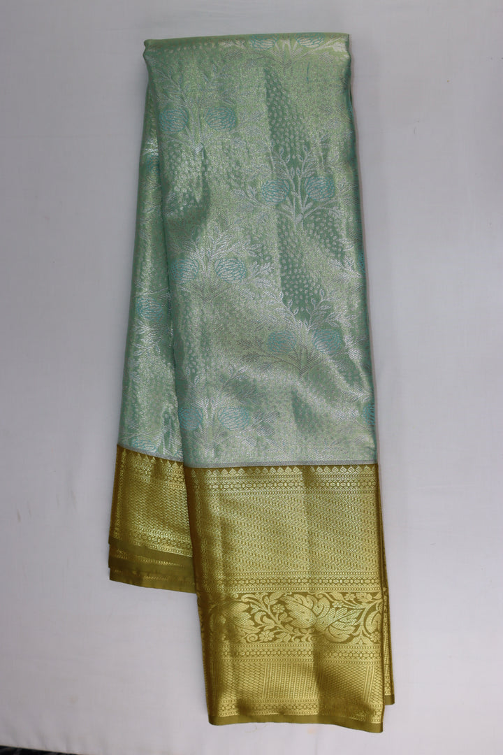 Graceful Pastel Green Kanjipuram Saree