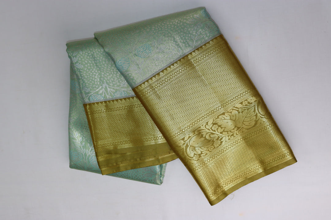 Graceful Pastel Green Kanjipuram Saree