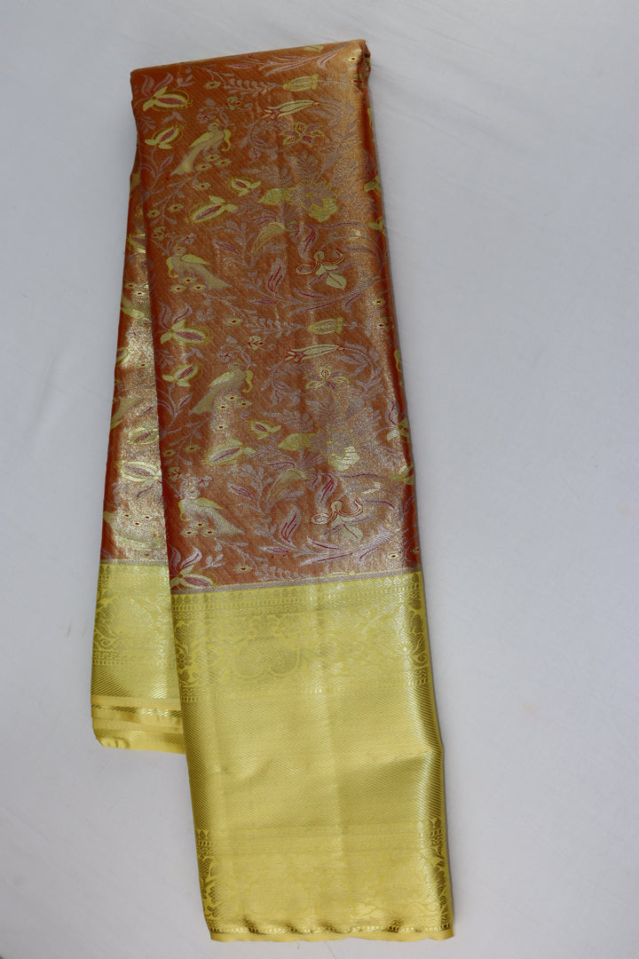 Rich Orange Kanjipuram Saree