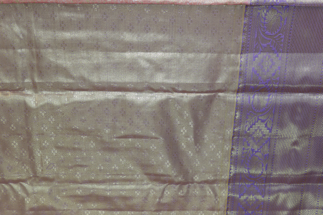 Exquisite Peach Kanjipuram Saree