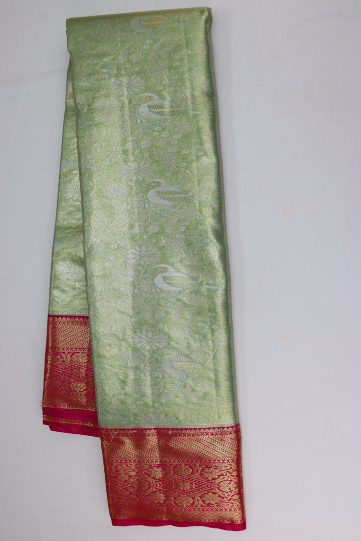 Royal Pastel Green Kanjipuram Saree