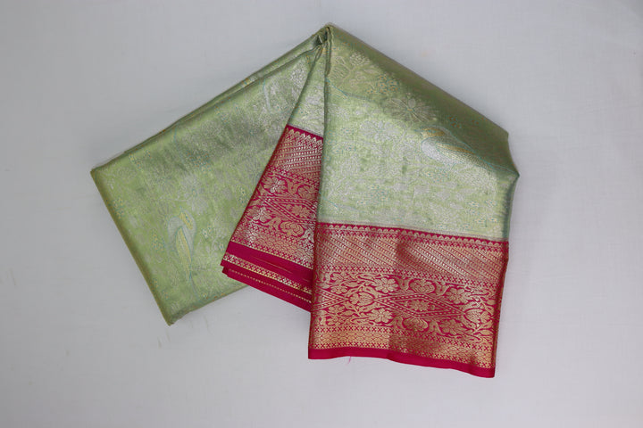 Royal Pastel Green Kanjipuram Saree