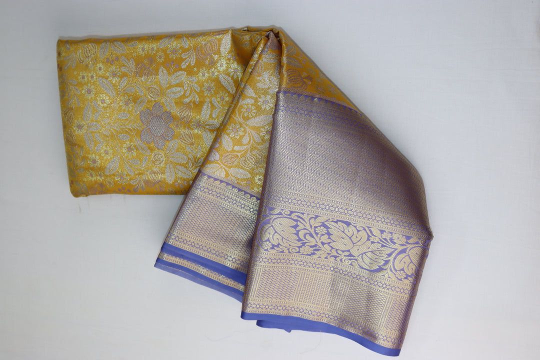 Regal Yellow Kanjipuram Saree