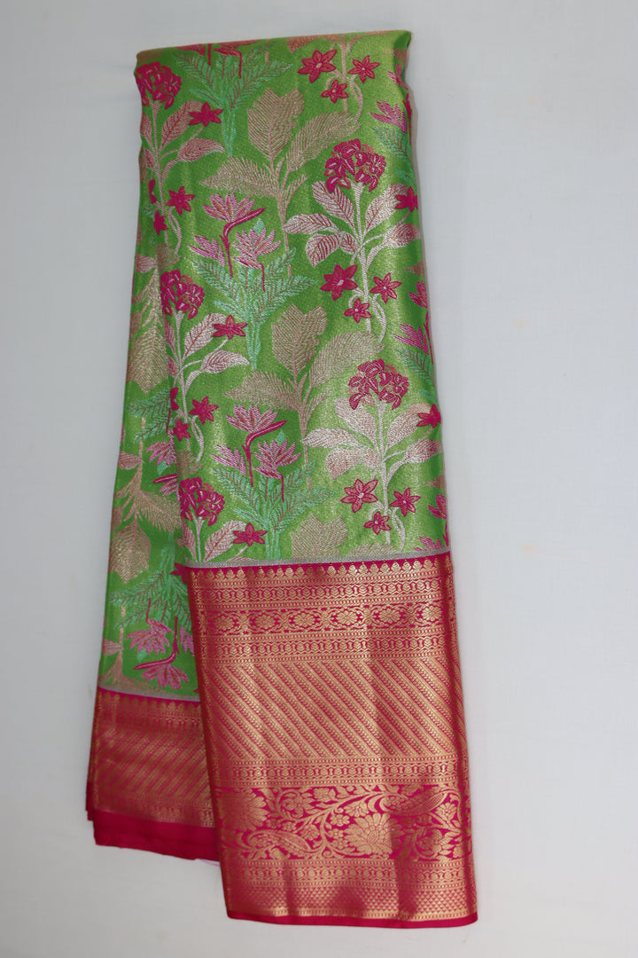 Graceful Green Kanjipuram Saree