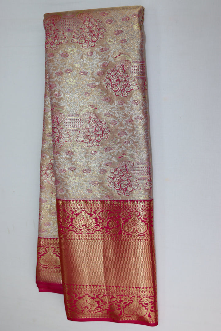 Timeless Peach Kanjipuram Saree