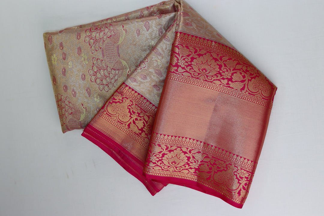 Timeless Peach Kanjipuram Saree