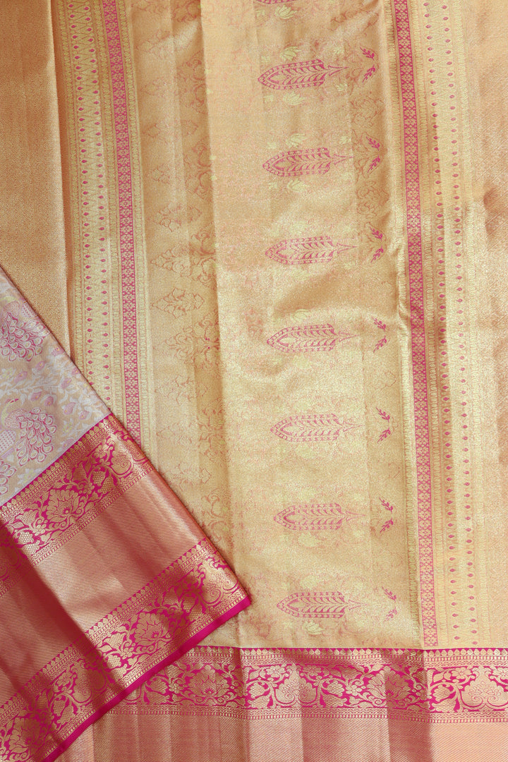 Timeless Peach Kanjipuram Saree