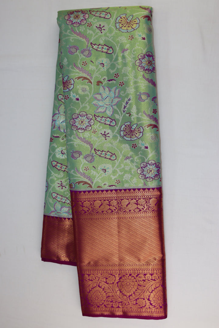 Classic  Pastel Green Kanjipuram Saree