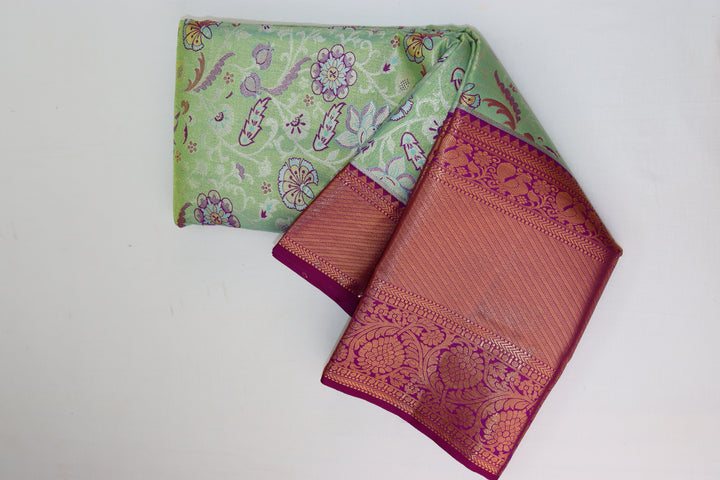 Classic  Pastel Green Kanjipuram Saree