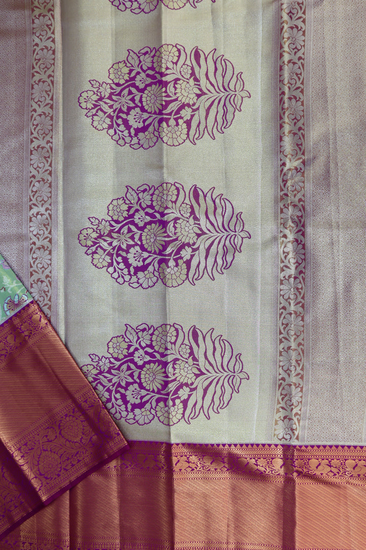 Classic  Pastel Green Kanjipuram Saree