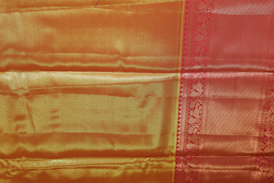 Regal Peach Kanjipuram Saree