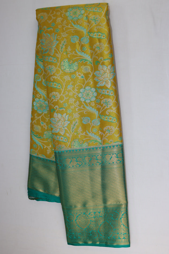 Trendy Yellow Kanjipuram Saree